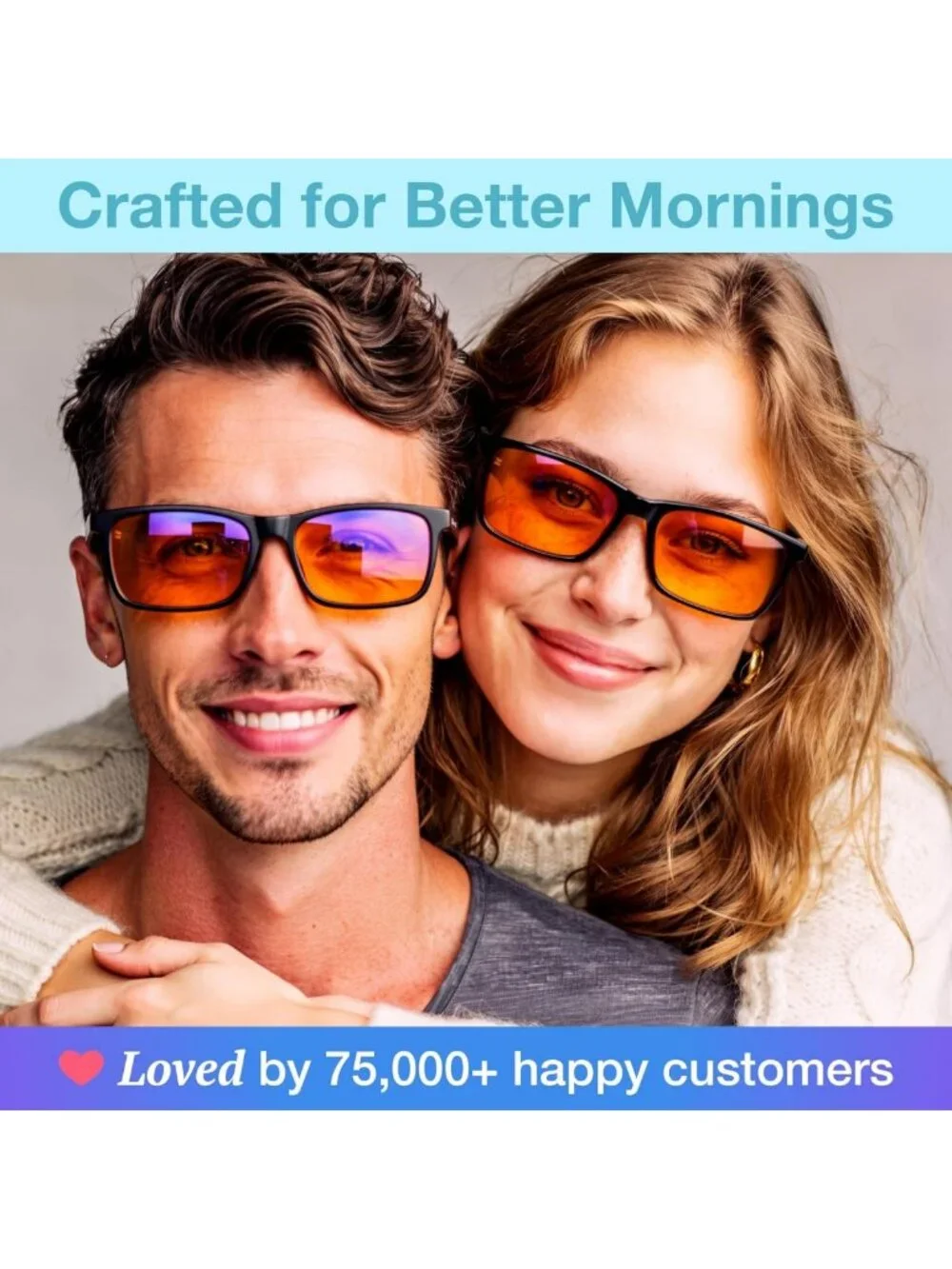 Blue Light Blocking Reading Glasses +1.0 to +2.5 for Better Sleep & Migraine